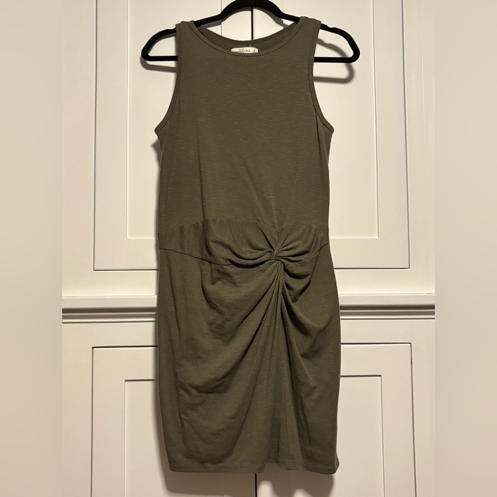 Abercombie & Fitch Olive Green Sleeveless Dress